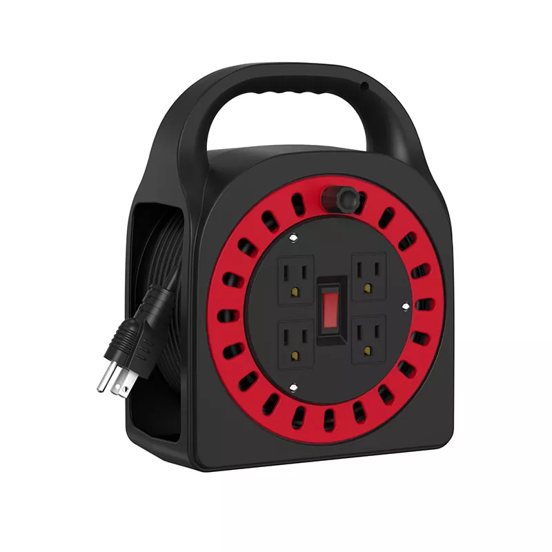 4 منافذ بكرة الحبل البلاستيكي 50 قدمًا