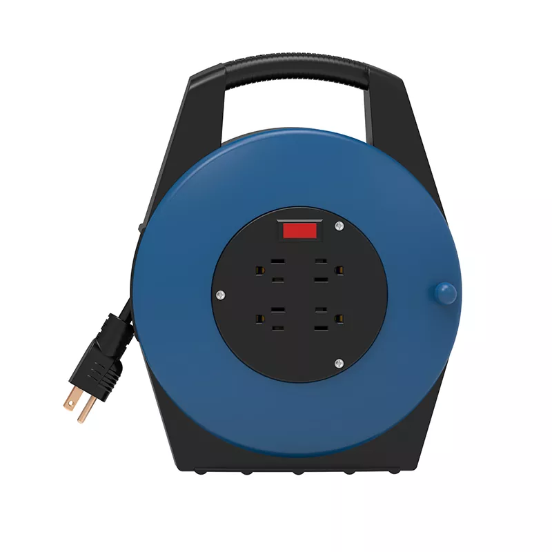4 منافذ USB بكرة سلك بلاستيكي 46 قدم