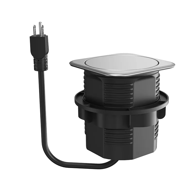 3 Outlets Plastic Desk Inlet